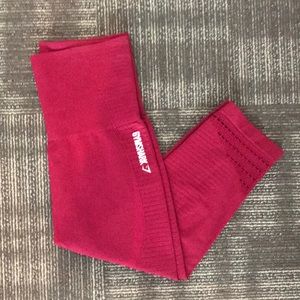 Gymshark Beet Red Cropped Leggings